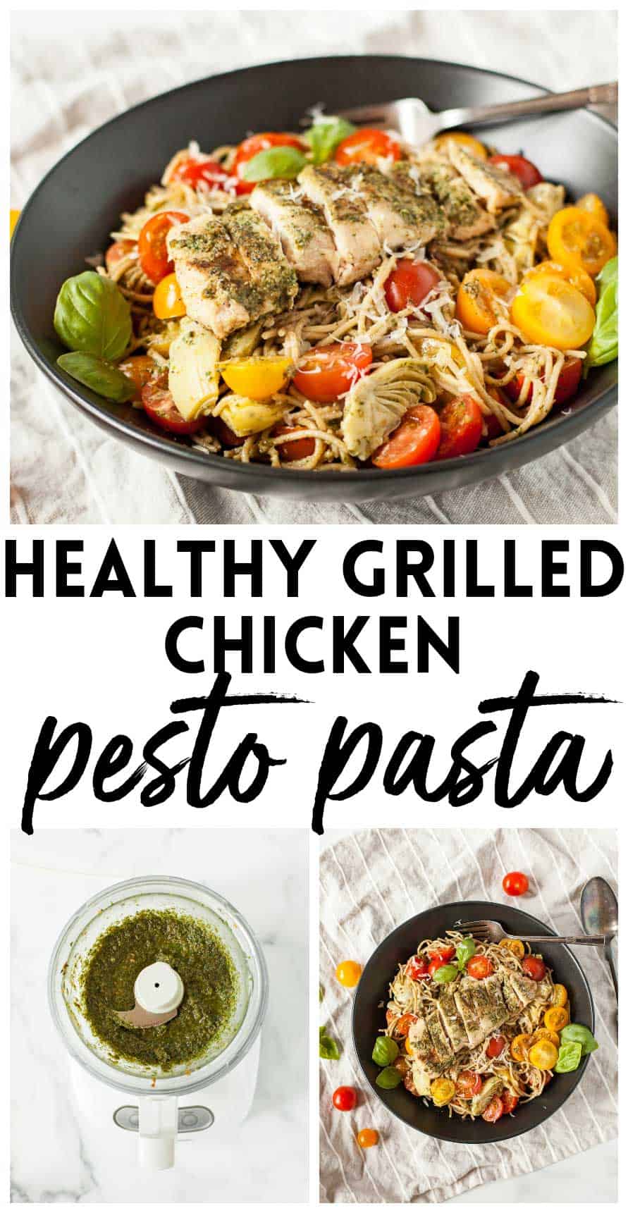 Healthy Chicken Pasta Recipe: Grilled Chicken Pesto Pasta