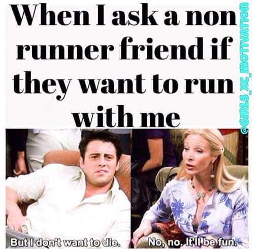 funny running meme friends