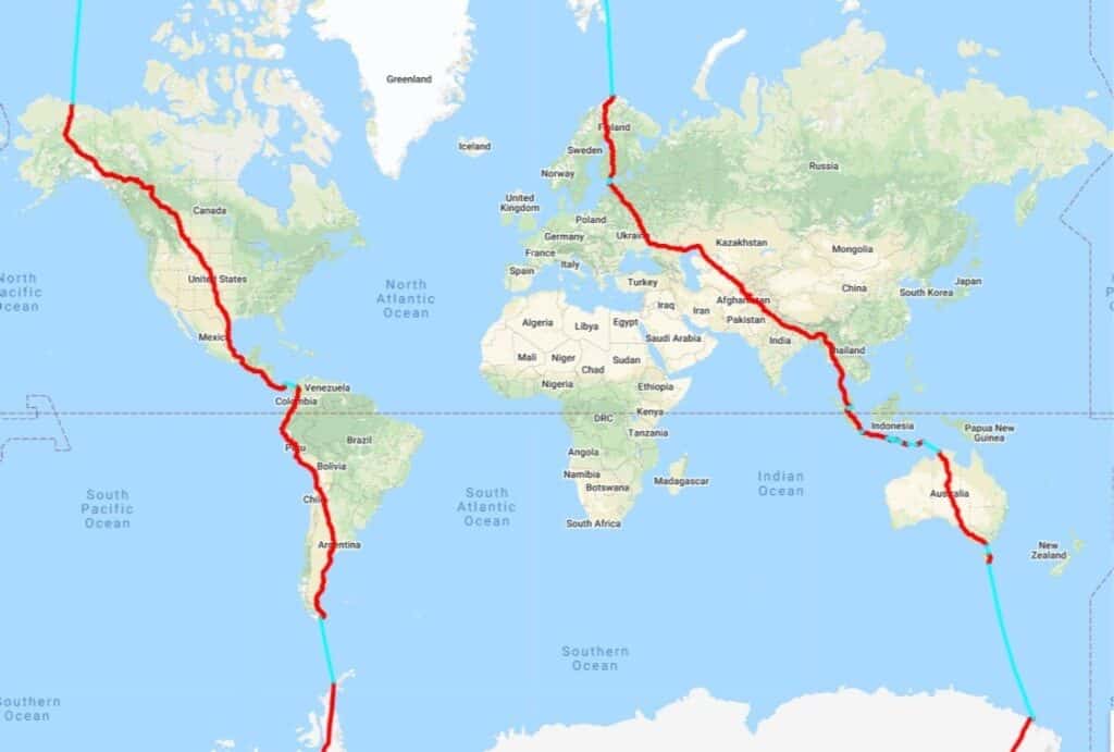 Circumpolar Race Around The World (CRAW) The Virtual Global Relay Run