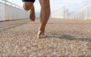 barefoot walking on treadmill