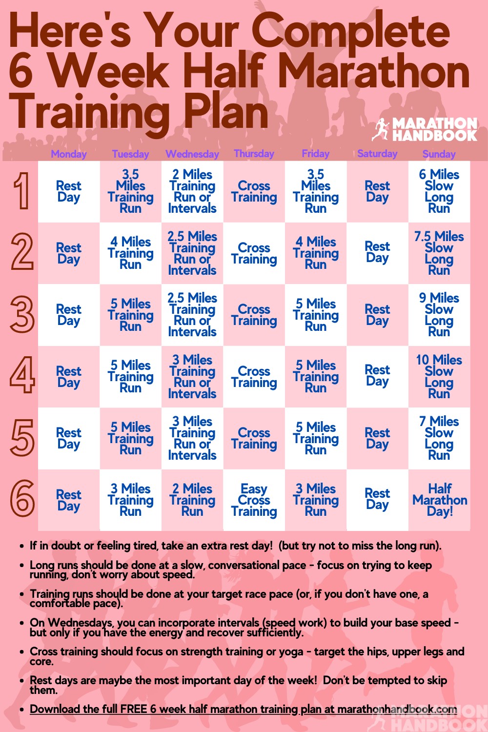 Here s Our 6 Week Half Marathon Training Guide FREE Training Plan 