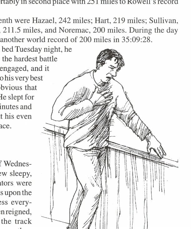 On the third day, Hughes felt the effects of too much Exhilarator and began to falter.