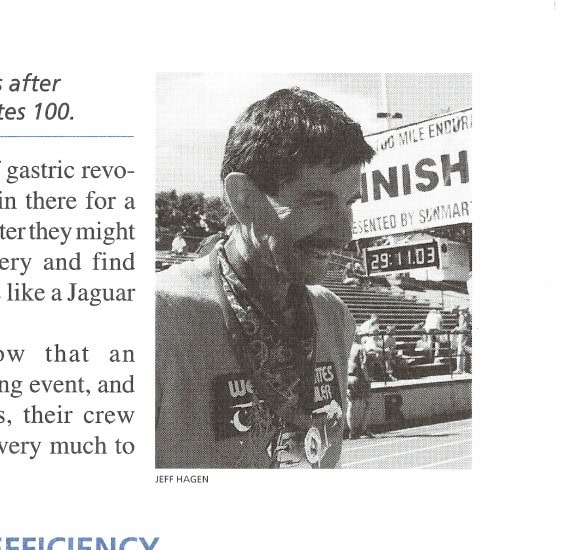 Bill Roehr, age 52 and all smiles after finishing the 1997 Western States 100.