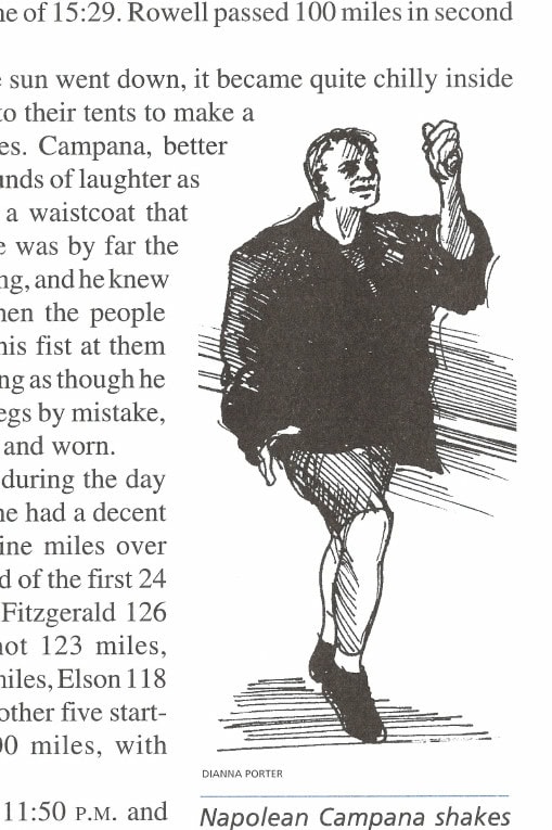The Great Six-Day Races 11 Napolean Campana shakes his fist at the crowd.