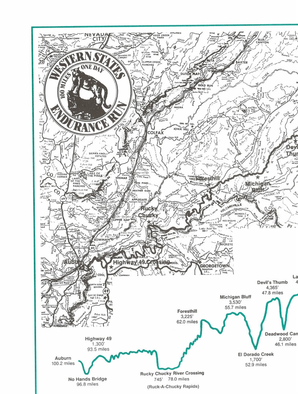 Inventing 100-Mile Trail Racing 8 The Trail of the Western States Endurance Run (second half: Auburn to Devil's Thumb section)