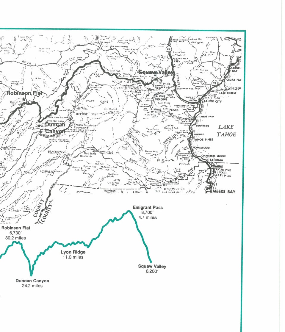 Inventing 100-Mile Trail Racing 9 The Trail of the Western States Endurance Run (first half: Squaw Valley to Duncan Canyon section)
