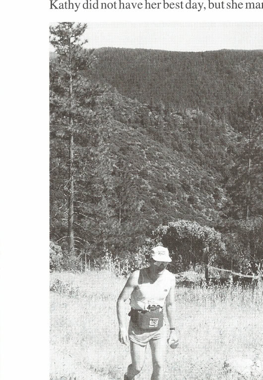 The History of Western States 39 Tom Greene bakes his way through Volcano Canyon, between Michigan Bluff and Foresthill.