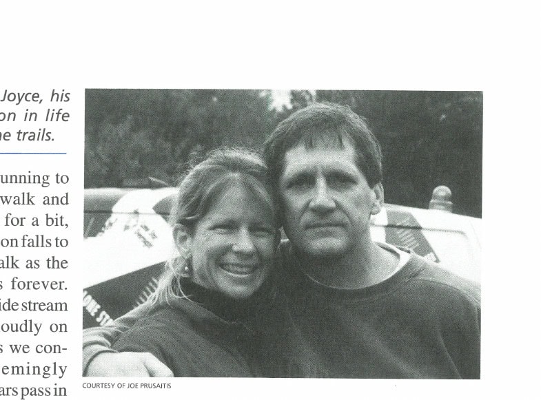 Joe with Joyce, his companion in life and on the trails.