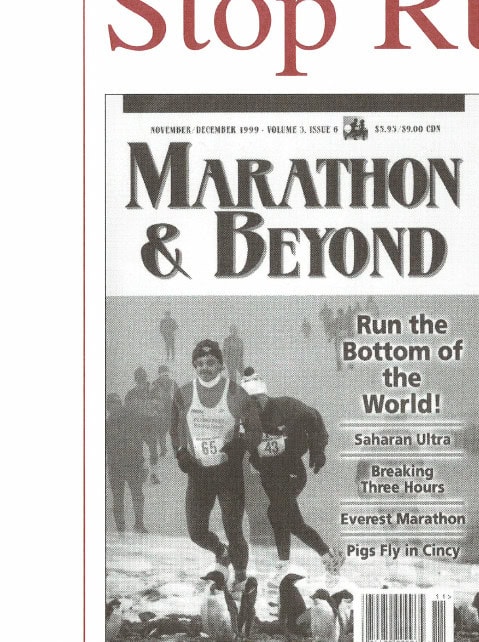 Cover of the November/December 1999 issue of Marathon & Beyond, Volume 3, Issue 6.