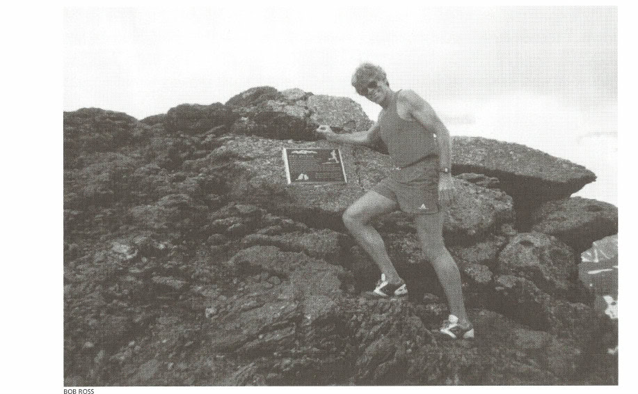 Rich hikes up Grant-Swamp Pass before the race to view the Joel Zucker memorial plaque.
