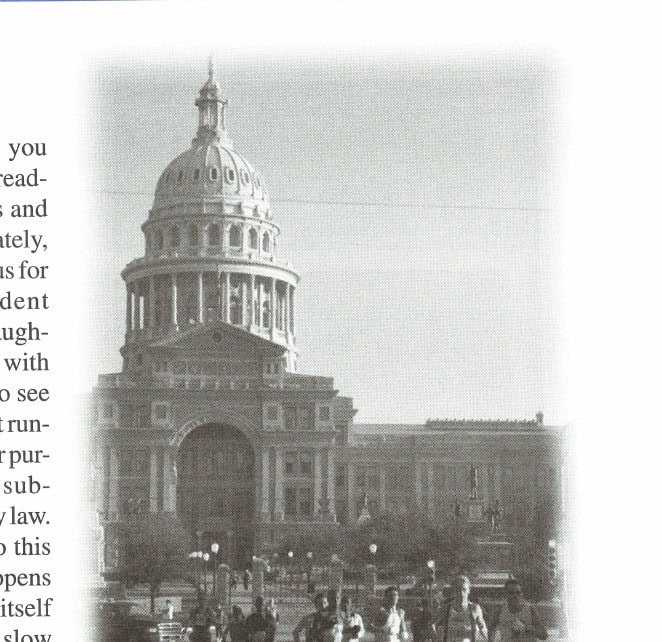 Motorola Marathon 5 Runners pass the Texas State Capitol building during the Motorola Marathon.