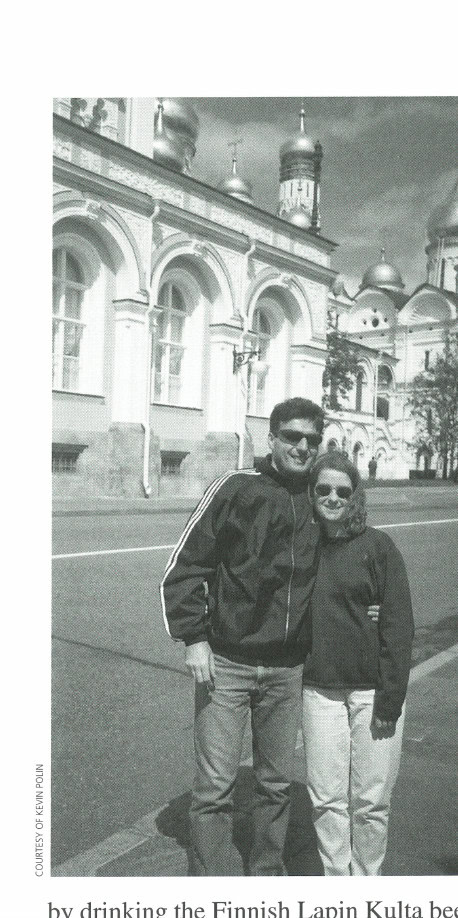 Dawn and Kevin outside the Kremlin.