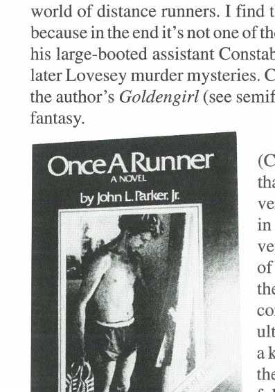 When Running Literature Goes Long in the Novel, the Competition Really Heats Up. Part 5 of 5 15 Cover of Once a Runner, a novel by John L. Parker, Jr.