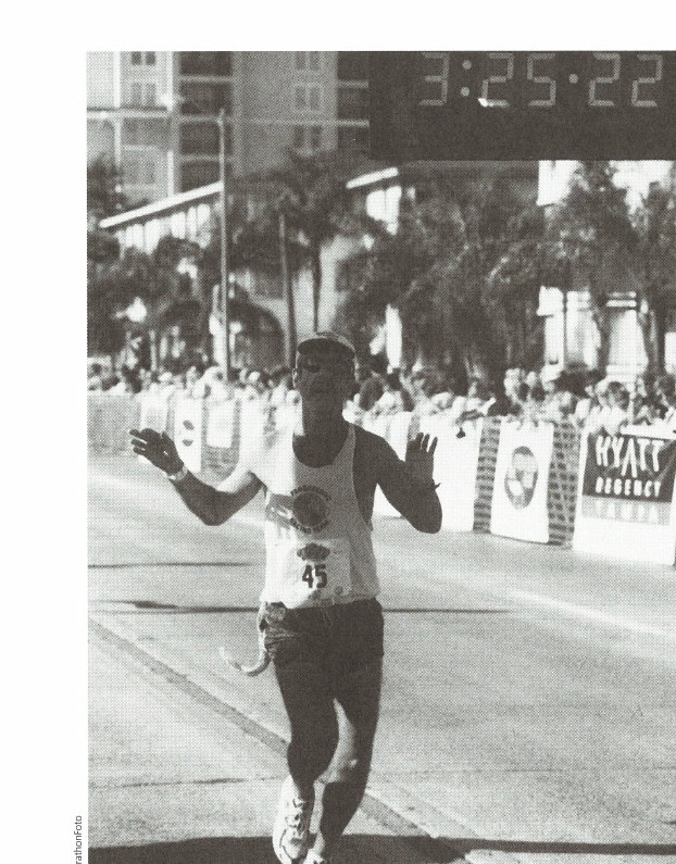 My Most Unforgettable Marathon 10 Right on target, Dave meets his goal and qualifies for Boston at the 2000 Hops Marathon by Tampa Bay.