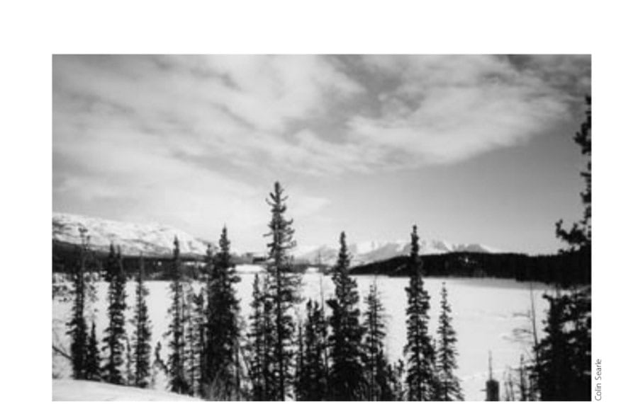 Fun And Folly In the Yukon 8 Dog Grave Lake, as viewed from camp.