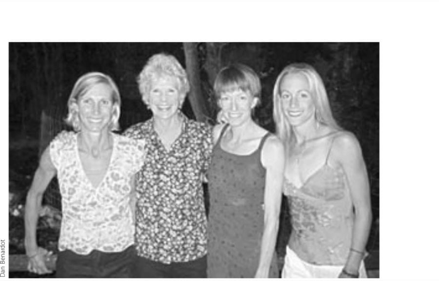 They Practice On Mountains 15 Julia Emmons, second from left, with Team U.S.A.: Colleen de Reuck, Deena Kastor, and Jen Rhines.