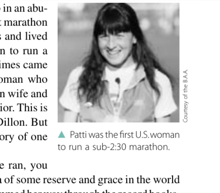 Run to Salvation 29 Patti was the first U.S. woman to run a sub-2:30 marathon.