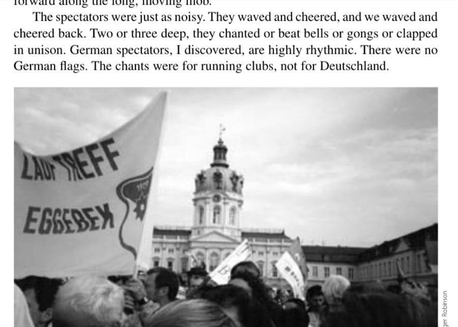 Outrunning The Sound Of The Doodlebug 13 Runners at the start of the 1990 Berlin Marathon.