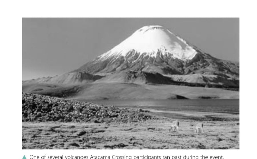 Running On Mars: Outer Space Or Spaced Out? 22 One of several volcanoes Atacama Crossing participants ran past during the event.