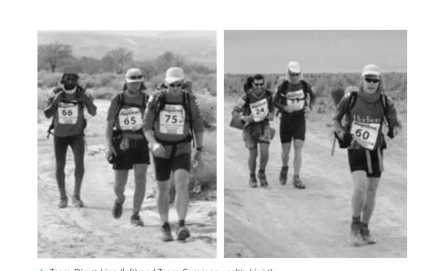 Running On Mars: Outer Space Or Spaced Out? 25 Team Direct Line (left) and Team Commonwealth (right).