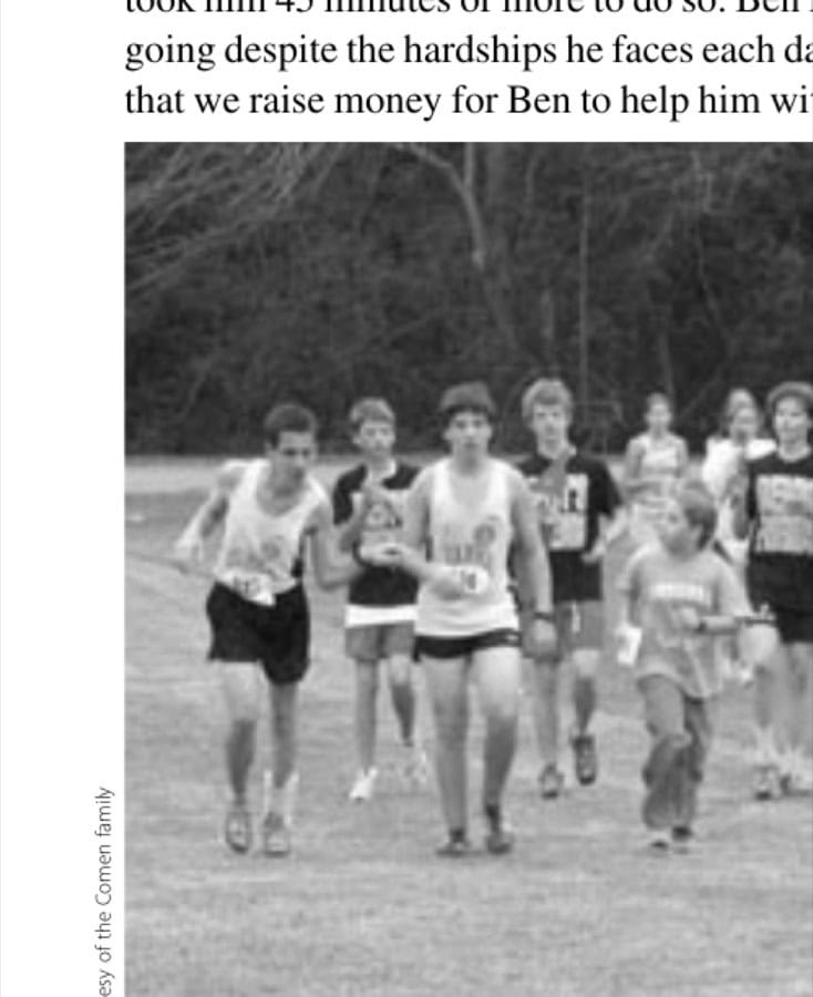 Give Itthat Good Old Collegetry 7 Ben (left) in the finishing stretch of one of his high school cross-country races.