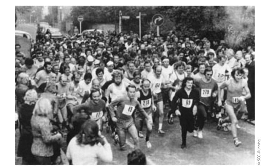 The first Berlin Marathon in 1974.