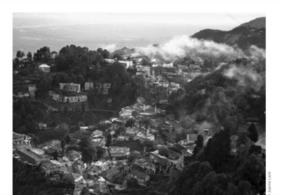 A view of Mussoorie from the Tehri Road.