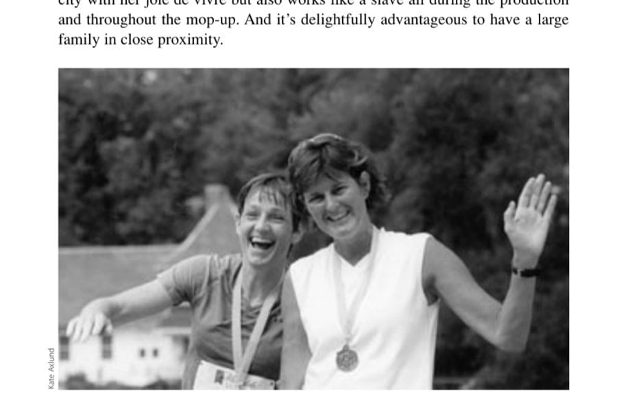 Smiles abound for Le Ann Vette (left) and Deborah Lazaroff after the race.