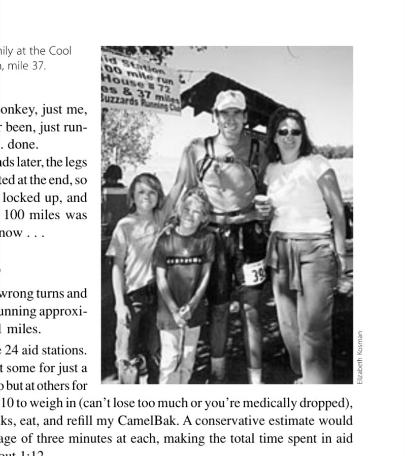 What Monkey? 9 The O'Connor family at the Cool fire house aid station, mile 37.