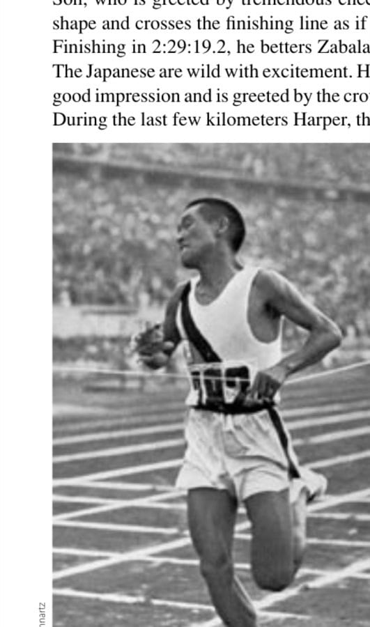 The Phantom Hero 20 Sohn breaks the tape in Olympic record time, 2:29:19, to become the first reigning world record holder in the distance to win an olympic marathon.
