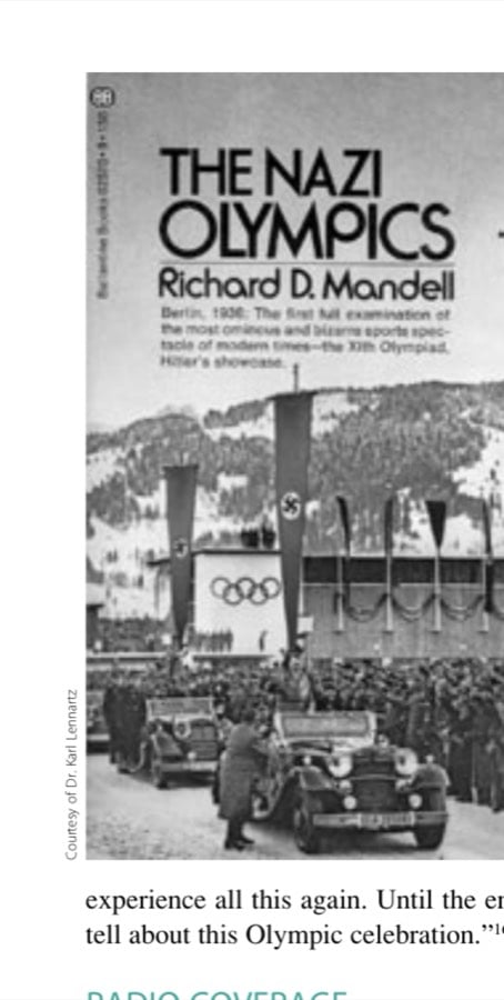 The Phantom Hero 21 The cover of The Nazi Olympics by American sport historian and marathon runner Richard Mandell.