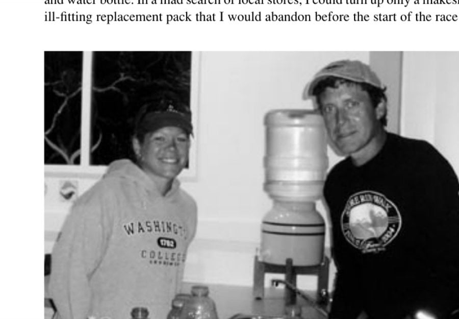 Lava Madness 7 Katie and Chuck Kastner during their prerace breakfast before the start of the marathon.