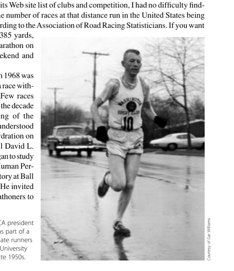 Gar Williams, RRCA president from 1973-1976, was part of a group of postgraduate runners who trained at the University of Chicago in the late 1950s.