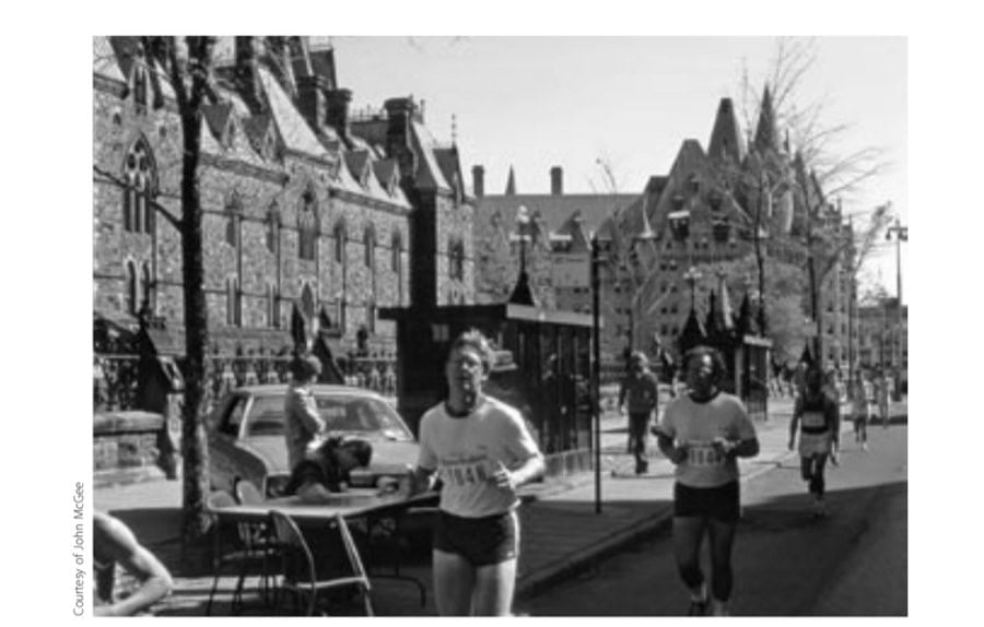 My Most Unforgettable Marathon: March/April 2007 11 No sign of Pierre Trudeau at the Parliament Buildings.