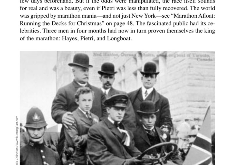 Thomas Longboat (sitting next to the driver) rides to City Hall with three other famed Toronto athletes, all rowers.