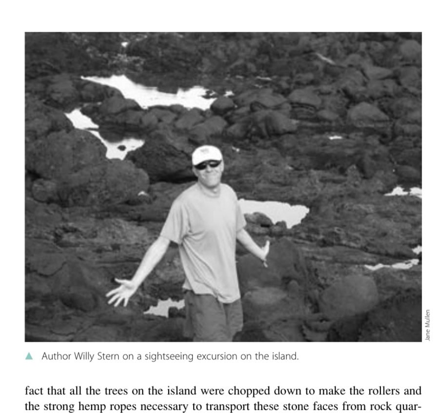 Author Willy Stern on a sightseeing excursion on the island.