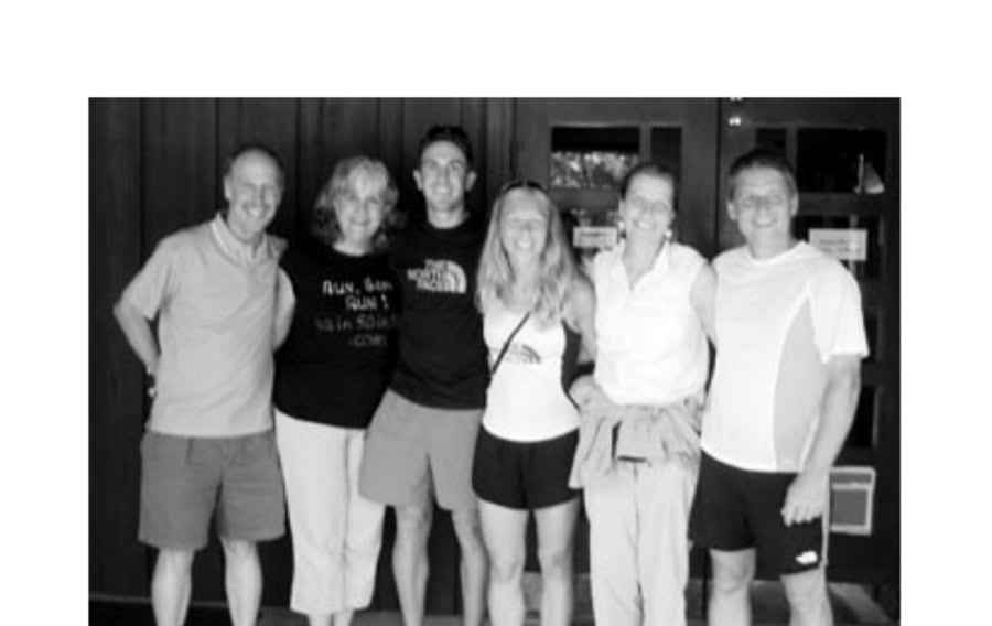 The Hard Way 14 Sam and Kirsten (center) with their parents on the last day of Sam's 51-in-50-in-50 feat in Bay St. Louis, Mississippi, where it all began and ended.