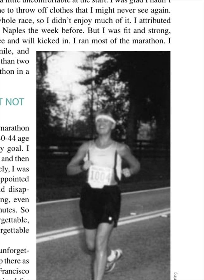 My Most Unforgettable Marathon: September/October 2007 7 The author, navigating the hills of Ocala in her very first marathon.