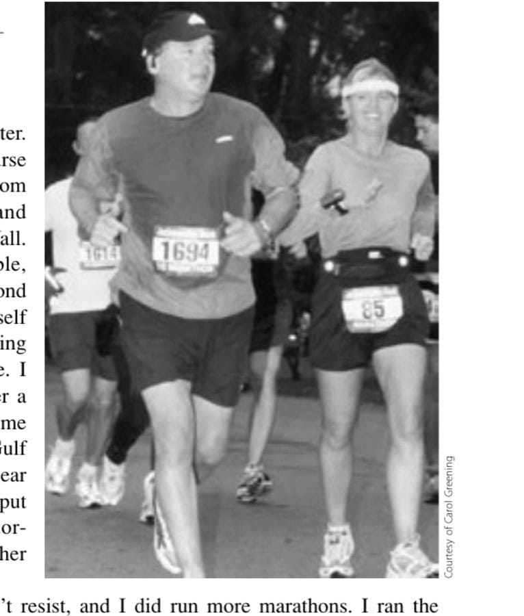 My Most Unforgettable Marathon: September/October 2007 8 The author, getting drenched with her husband at the Jacksonville Marathon.