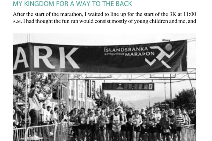 The Reykjavik Marathon starting line.