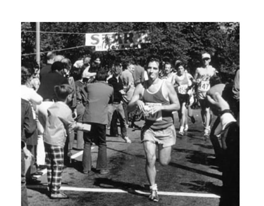 This is me during the 1973 New York City Marathon, probably thinking: "I don't feel good, but at least I'm looking good! Better than that kid in the plaid pants!"