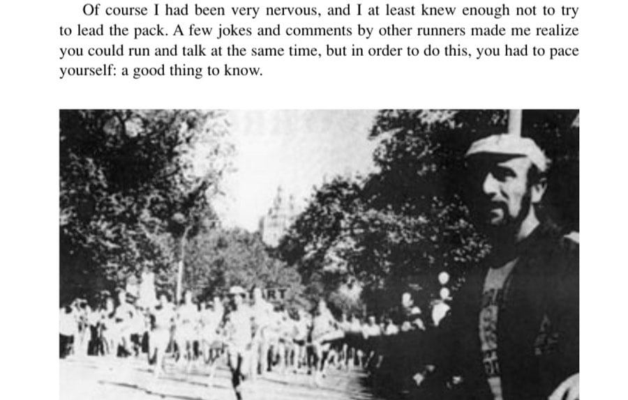 Legendary race director Fred Lebow presenting the start of the fourth annual New York City Marathon.