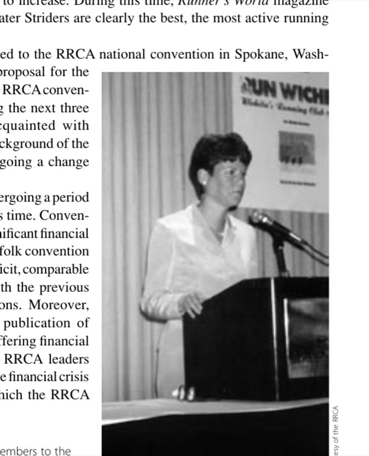 Bee welcomes RRCA members to the 2002 RRCA Convention in Norfolk, Virginia.