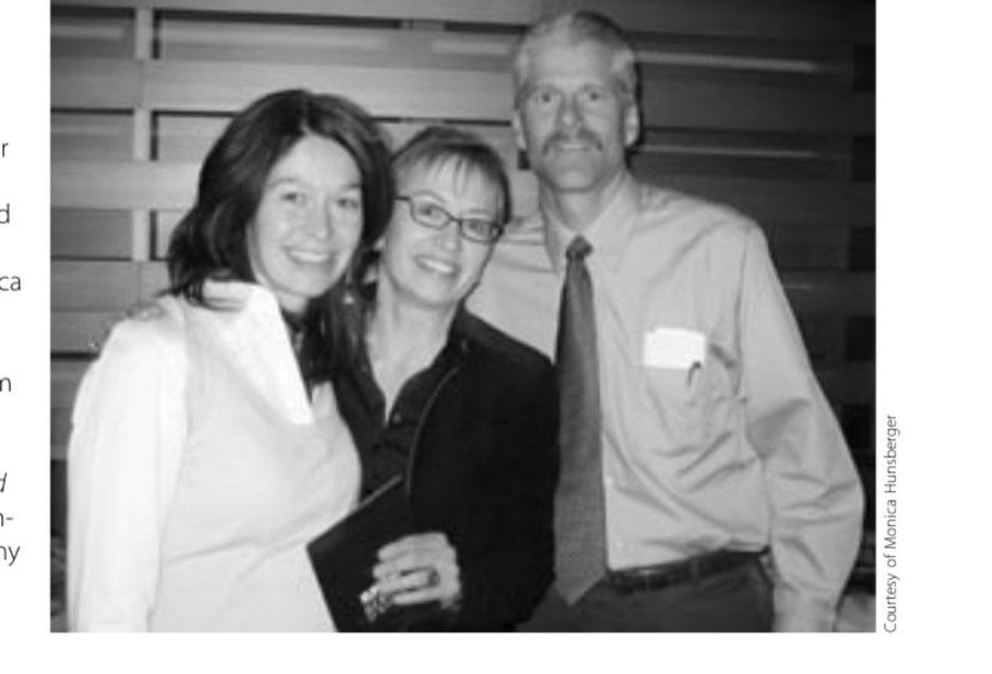 “Aj.” Twietmeyer 12 The author (middle) and her best friend and training partner, Monica Hunsberger, enjoy a moment with Tim Twietmeyer at the 2006 Runner's World Heroes of Running Ceremony in New York City.