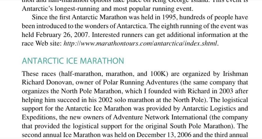 Bipolar Madness 13 Record field of 54 runners for the start of the 2006 North Pole Marathon. The author is far left carrying the Wyoming flag.