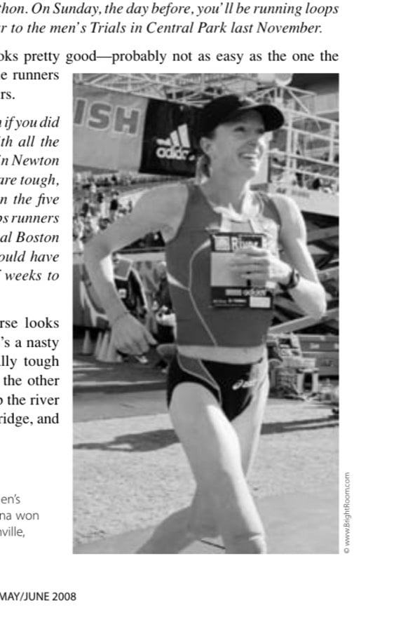 Six weeks before the Women's Olympic Marathon Trials, Deena won the Gate River Run in Jacksonville, Florida—for the sixth time.
