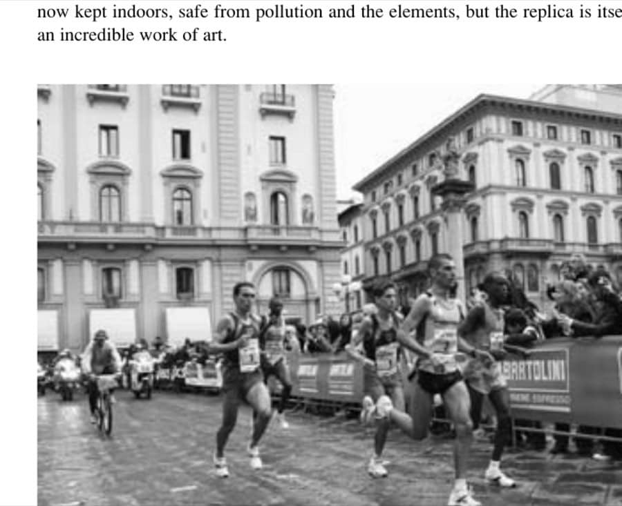 The winding streets of the Florence Marathon are crammed with sculpture-filled piazzas, museums, and historic churches.
