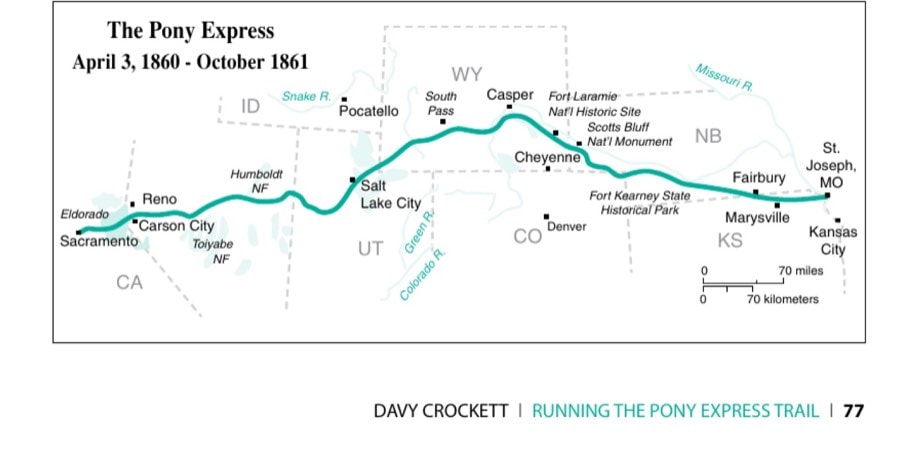 Running The Pony Express Trail 14 The Pony Express April 3, 1860 - October 1861