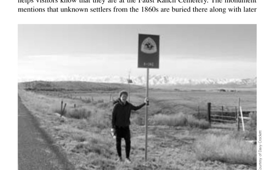 Running The Pony Express Trail 12 The author at the Pony Express trail crossing near Faust Station.