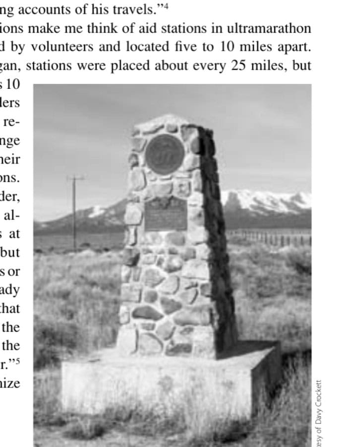 Running The Pony Express Trail 15 The Faust Station monument.